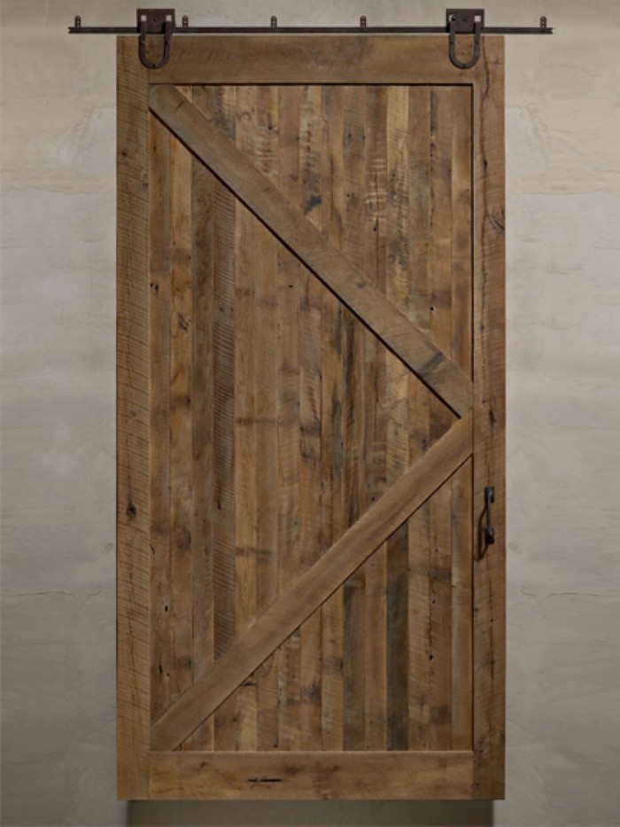 Frame and Panel Reclaimed Oak Sliding Barn Door