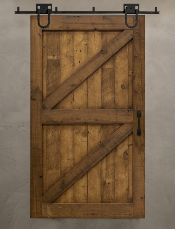 Frame and Panel Reclaimed Pine Sliding Barn Door