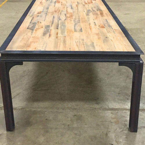 Factory Maple I-Beam Table - Side View