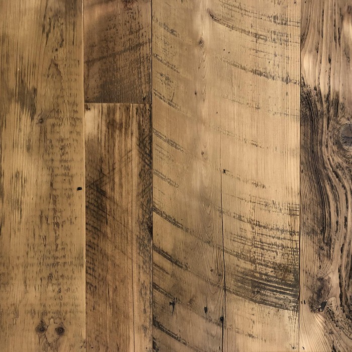Skip-Planed Reclaimed Patina Pine Flooring