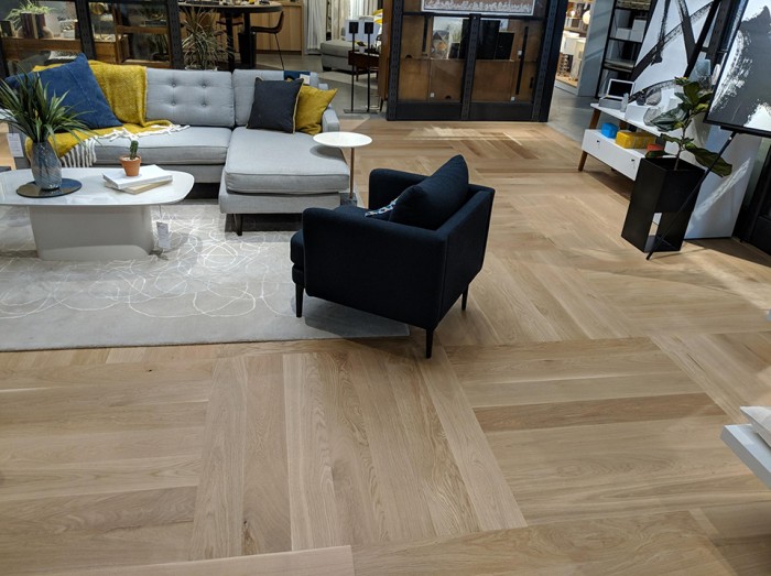 Character Grade White Oak Installed in Retail