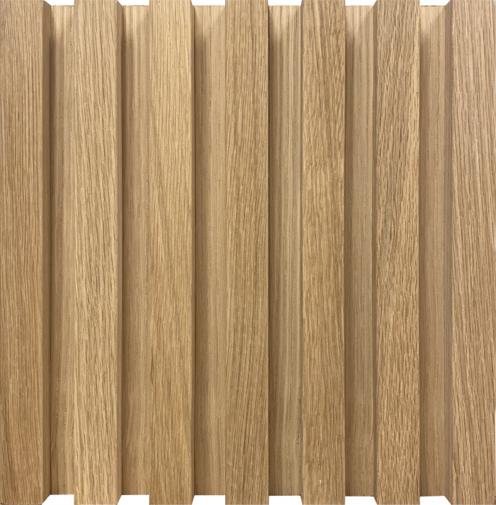Standard Profile 3:4 X 1 White Oak Slat Wall Panel Unfinished