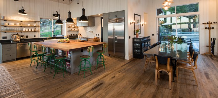 Reclaimed Factory Maple Flooring installed in Napa Residence