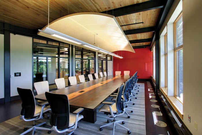 Reclaimed Elm Conference Table at US Venture Corporate Headquarters
